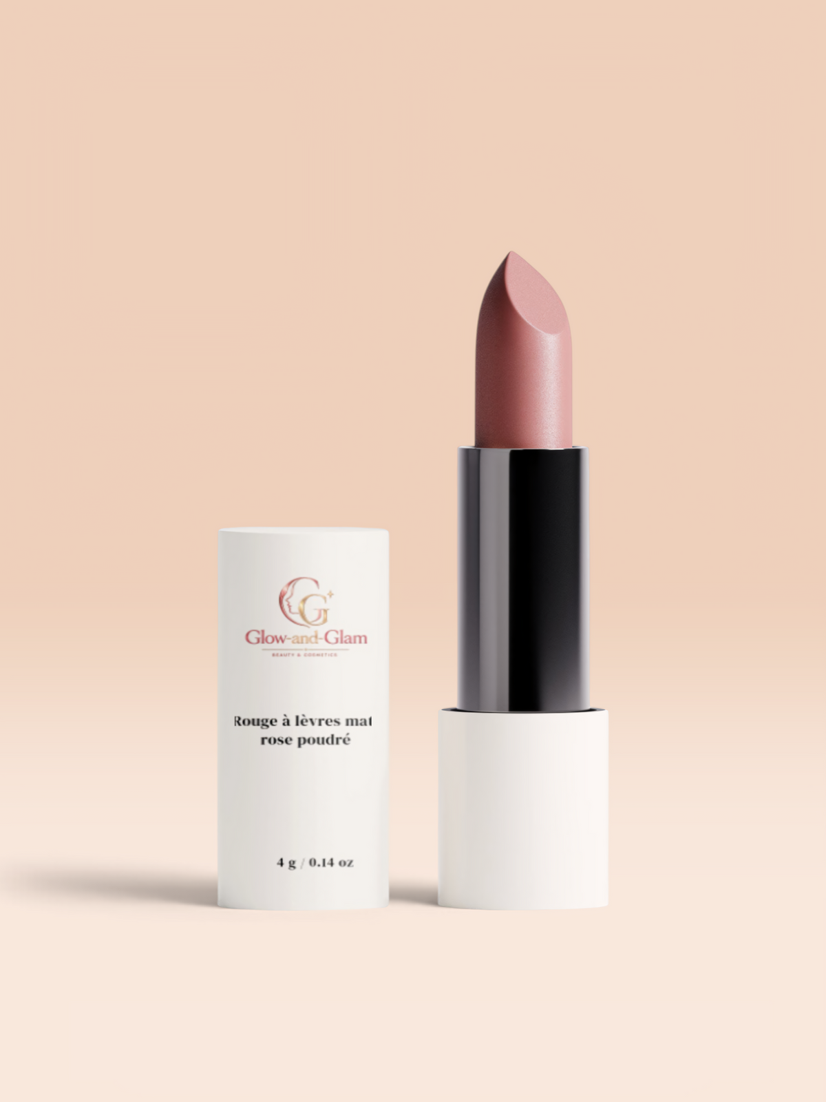 Rouge à Lèvres Mat rose poudré vegan longue tenue